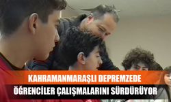 Kahramanmaraşlı Depremzede Öğrenciler Çalışmalarını Sürdürüyor