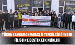 TÜGVA Kahramanmaraş İl Temsilciliği'nden Filistin’e Destek Etkinlikleri