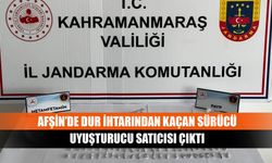 Afşin’de dur ihtarından kaçan sürücü uyuşturucu satıcısı çıktı