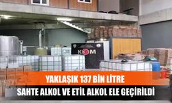 Yaklaşık 137 Bin Litre Sahte Alkol Ve Etil Alkol Ele Geçirildi