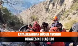 Kayalıklardan düşen avcının cenazesine ulaşıldı