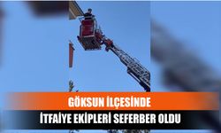 Göksun İlçesinde İtfaiye Ekipleri Seferber Oldu