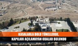 Kasalarla dolu tünellerde, kapıları açılamayan odalar bulundu