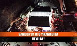 Samsun'da oto yıkamacıda heyelan!