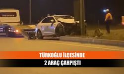 Türkoğlu ilçesinde 2 araç çarpıştı