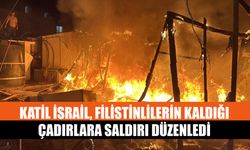 Katil İsrail, Filistinlilerin Kaldığı Çadırlara Saldırı Düzenledi