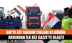 BM'ye Ait Yardım Tırları 81 Günün Ardından İlk Kez Gazze'ye Ulaştı