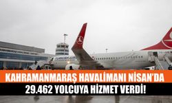 Kahramanmaraş Havalimanı Nisan’da 29.462 Yolcuya Hizmet Verdi!