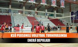 KSÜ personeli voleybol turnuvasında enerji depoladı