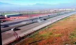 Batı çevre yolu’nda korkutan kaza: otomobil alev aldı