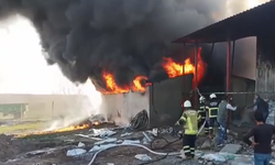 Diyarbakır'da plastik poşet üretimi yapan fabrikada yangın çıktı