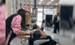 Yetim kız çocuklarına bayram öncesi saç bakımı