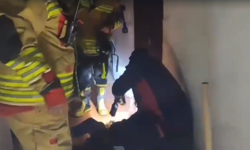 Kahramanmaraş’ta yangında yaşlı adam son anda kurtarıldı