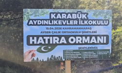 Kahramanmaraş'taki okul saldırısında hayatını kaybedenler için Karabük'te fidan dikildi