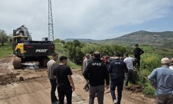 Kilis'te çayda mahsur kalan kişi kurtarıldı