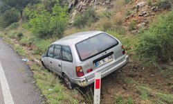 Adana'da yoldan çıkan otomobildeki 3 kişi yaralandı