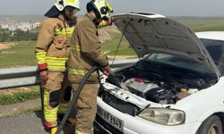 Şırnak'ta araçtaki gaz kaçağına itfaiye müdahale etti