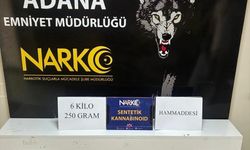 Adana'da bir otomobilde 6 kilo 250 gram sentetik uyuşturucu ele geçirildi