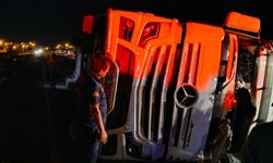 Siirt'te devrilen tırdaki 3 kişi yaralandı