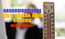 Kahramanmaraş İçin MGM'den 5 Günlük Hava Tahmini!