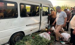 Şanlıurfa'da tahliye kanalına düşen minibüsteki 15 kişi yaralandı