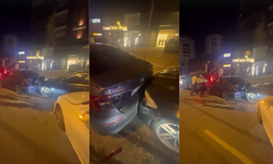 Kontrolden Çıkan Araç Park Halindeki Otomobillere Çarptı!
