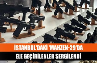 İstanbul'daki 'Mahzen-29'da ele geçirilenler sergilendi