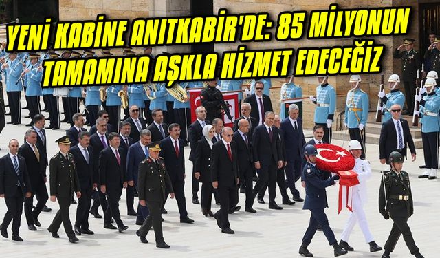 Cumhurbaşkanı Erdoğan ve kabine üyeleri, Anıtkabir'i ziyaret etti