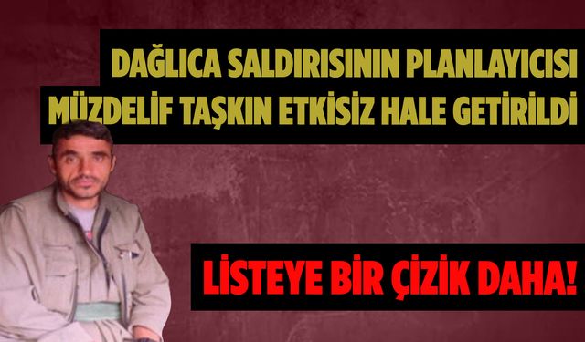 2007'deki Dağlıca saldırısının planlayıcısı Müzdelif Taşkın etkisiz hale getirildi
