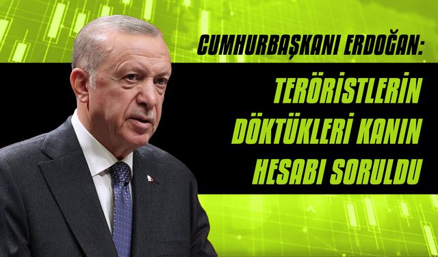 Cumhurbaşkanı Erdoğan: Teröristlerin döktükleri kanın hesabı soruldu