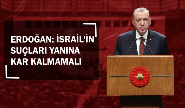Erdoğan: İsrail'in Suçları Yanına Kar Kalmamalı