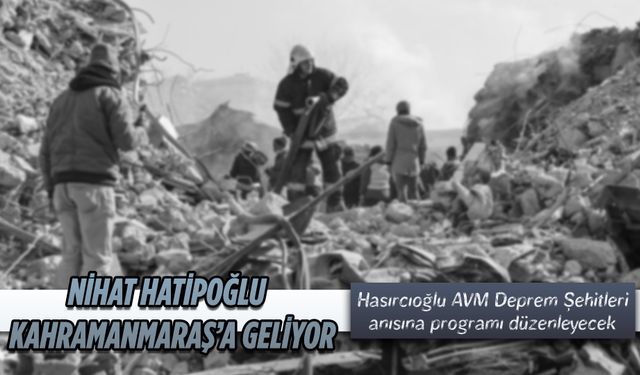 Hasırcıoğlu AVM Deprem Şehitleri Anısına Mevlid-İ Şerif Programı Düzenleyecek