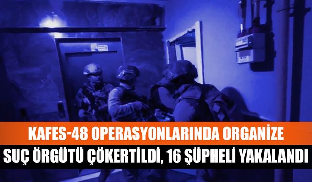 Kafes-48 operasyonlarında organize suç örgütü çökertildi, 16 şüpheli yakalandı
