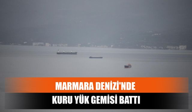 Marmara Denizi'nde Kuru Yük Gemisi Battı