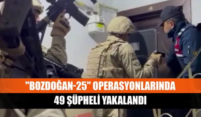 "Bozdoğan-25" operasyonlarında 49 şüpheli yakalandı