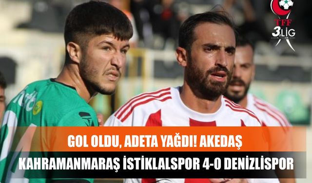 Gol Oldu, Adeta Yağdı! Akedaş Kahramanmaraş İstiklalspor 4-0 Denizlispor