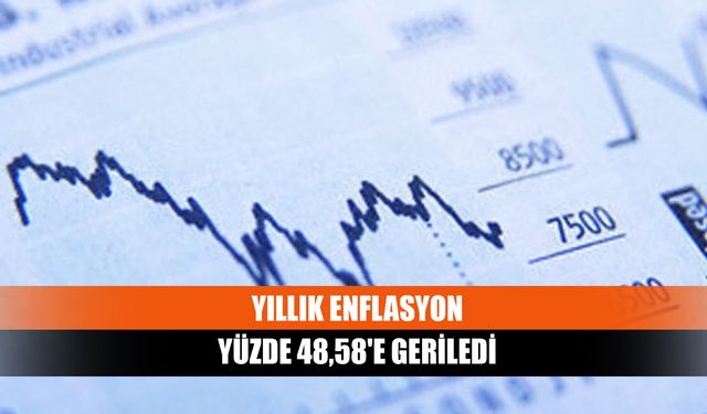 Yıllık enflasyon yüzde 48,58'e geriledi