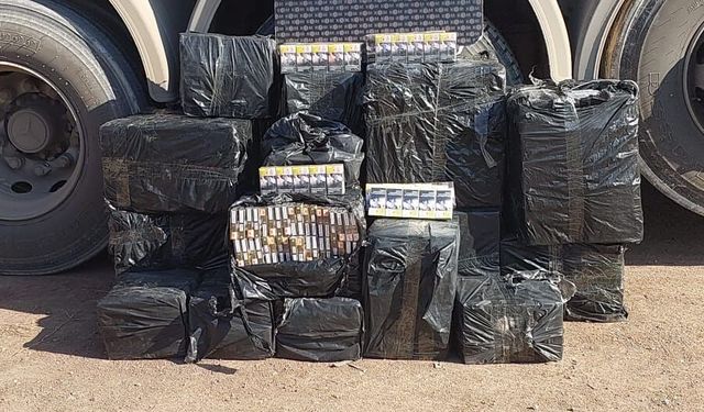 Mardin'de 4 bin 500 paket kaçak sigara ele geçirildi