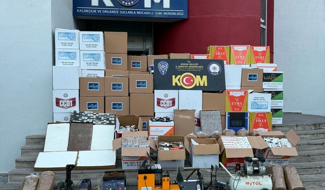 Adana'da 2 milyon 663 bin kaçak makaron ele geçirildi