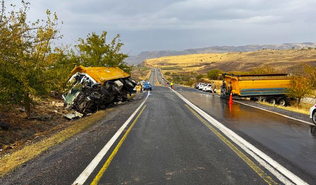 Şanlıurfa'da iki kamyonun çarpışması sonucu 1 kişi öldü, 1 kişi yaralandı