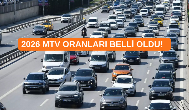 Motorlu Taşıt Vergisi'nde 2026 rakamları belli oldu!