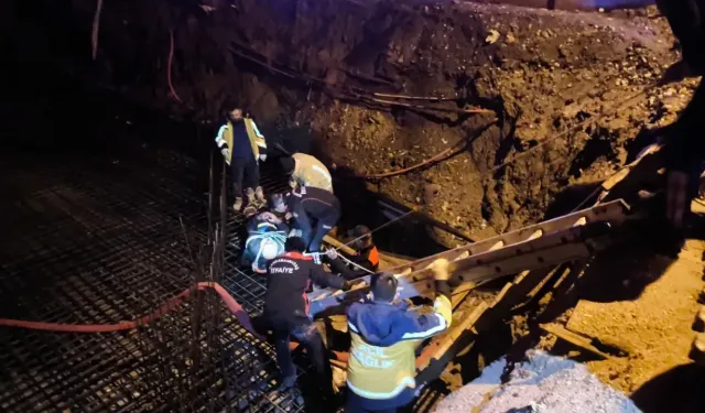 Kahramanmaraş'ta inşaat temeline düşen adam yaralandı