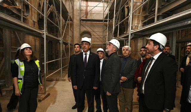 Başkan Görgel, Tarihi Ulu Cami restorasyonunu yerinde inceledi