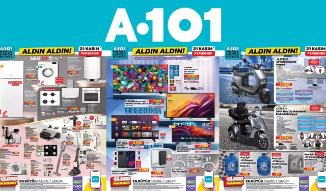26 ŞUBAT A101 AKTÜEL ÜRÜNLER KATALOĞU: Samsung ve Onvo Televizyon, Pipetli Termos, Nehir Ürünleri Raflarda!
