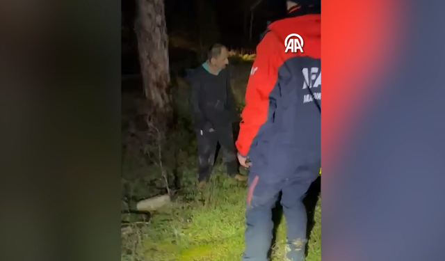 Kayıp zihinsel engelli birey 20 saat sonra ormanlık alanda bulundu