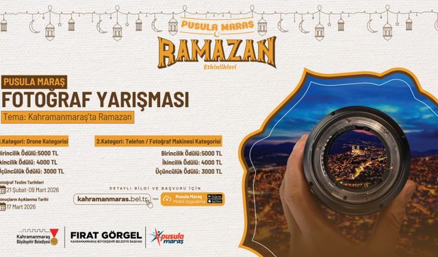 Pusula Maraş Ramazan Temalı Ödüllü Fotoğraf Yarışması Düzenliyor