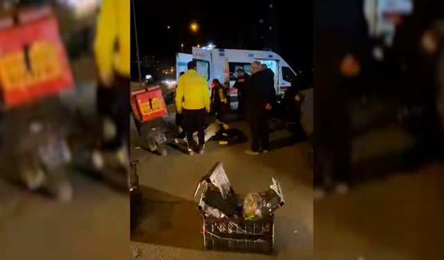 İki motosiklet kafa kafaya çarpıştı!