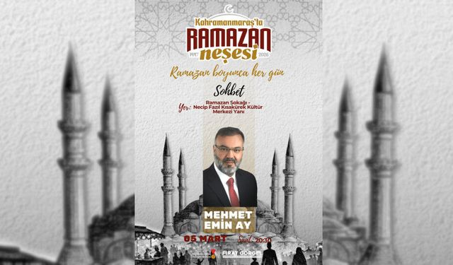 5 Mart’ta Ramazan Sokağı’nda Mehmet Emin Ay ile “Ramazan ve İnsan” Sohbeti