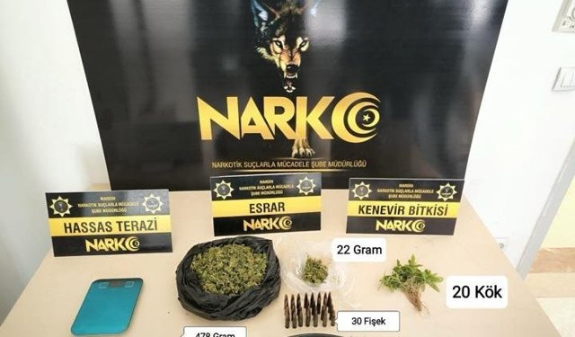 Mardin'de düzenlenen uyuşturucu operasyonunda 2 şüpheli yakalandı