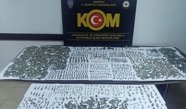 Mersin'de 5 bin 516 obje, figür ve sikke ele geçirildi